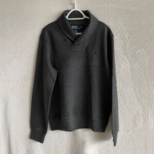 Polo by Ralph Lauren Luxury Jersey Shawl-Collar 2-Button Pullover.